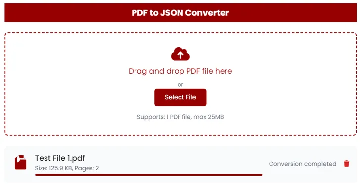 PDF to JSON
