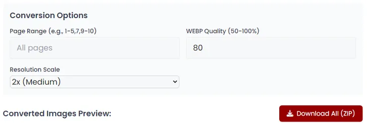 PDF to WebP