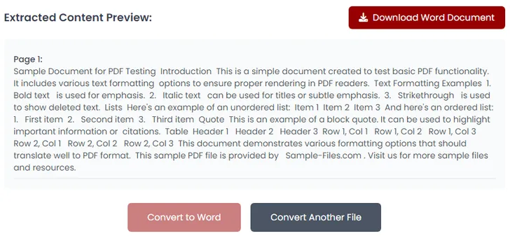 PDF to Word