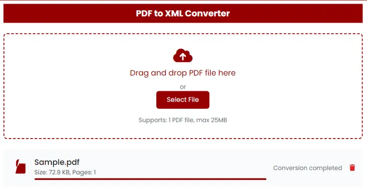 PDF to XML