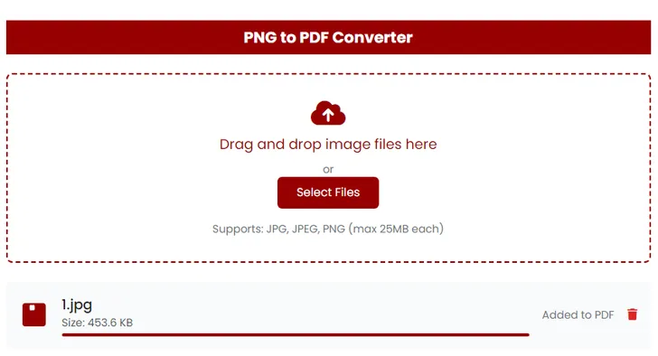 PNG to PDF