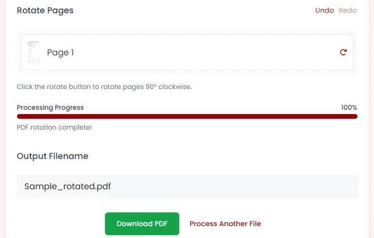 Rotate pdf