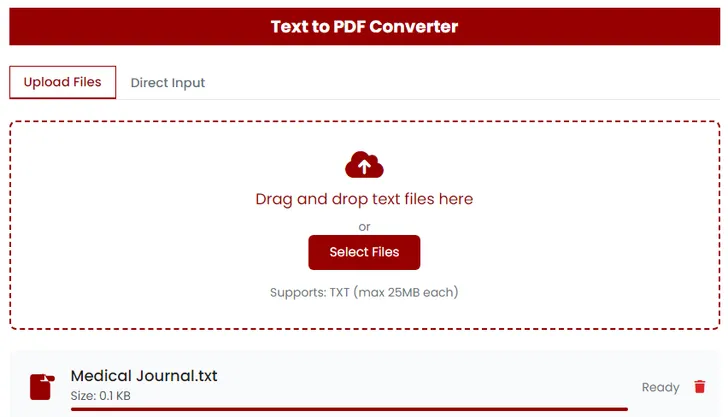 Text to PDF