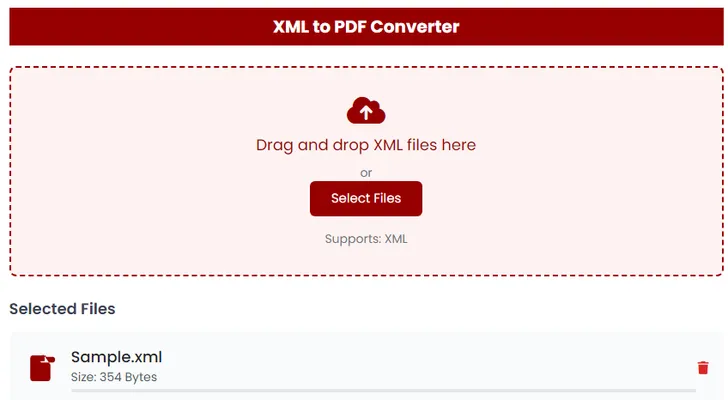 XML to PDF