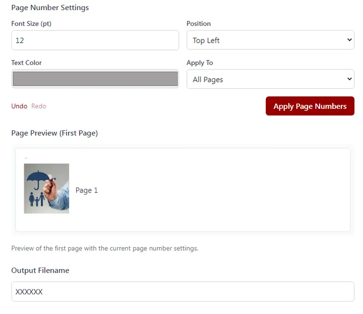 add page numbers